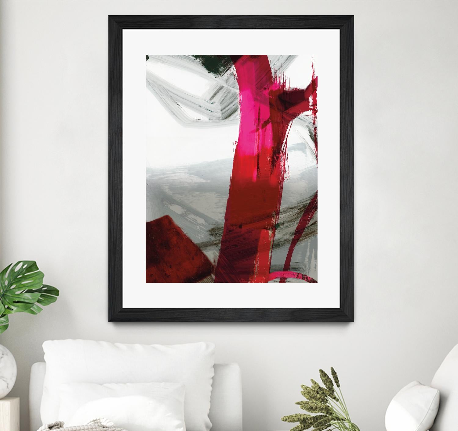 Fuschia I by PI Studio on GIANT ART - grey abstract
