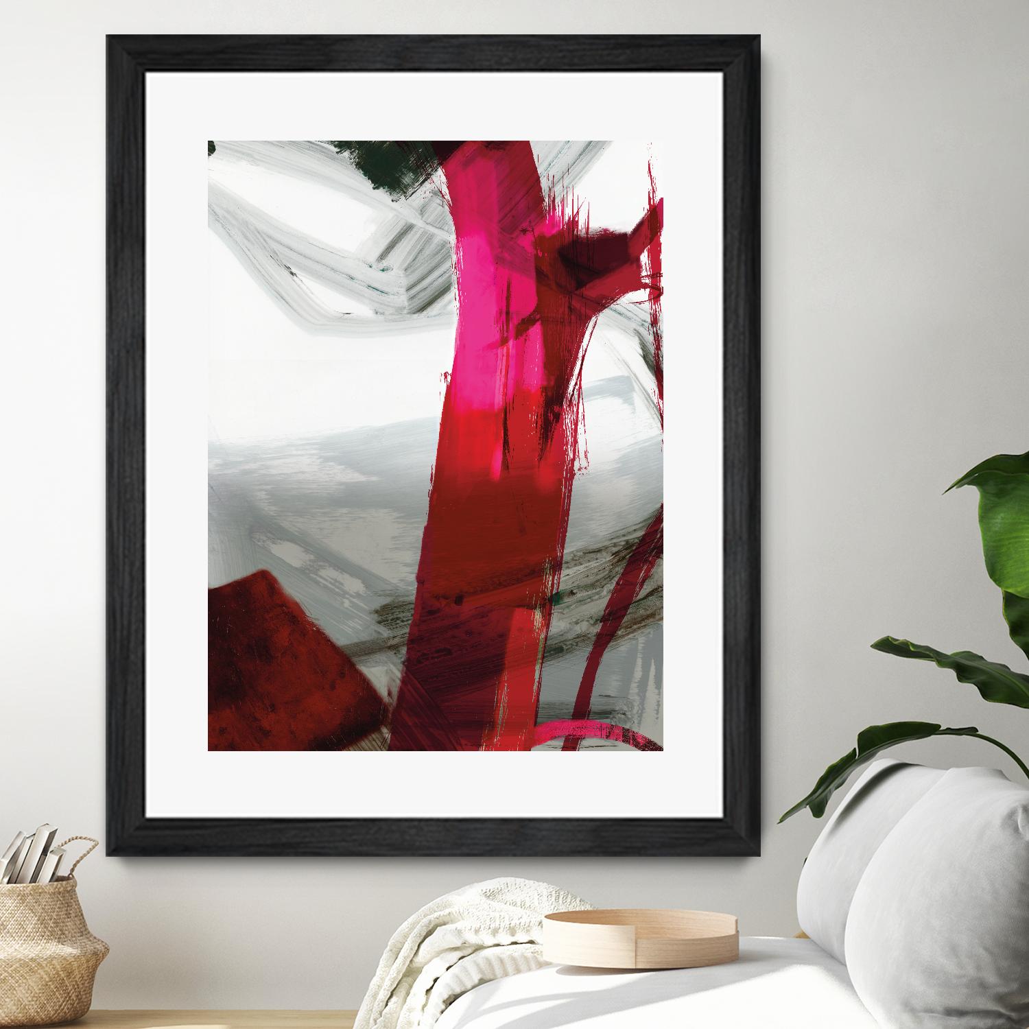 Fuschia I by PI Studio on GIANT ART - grey abstract