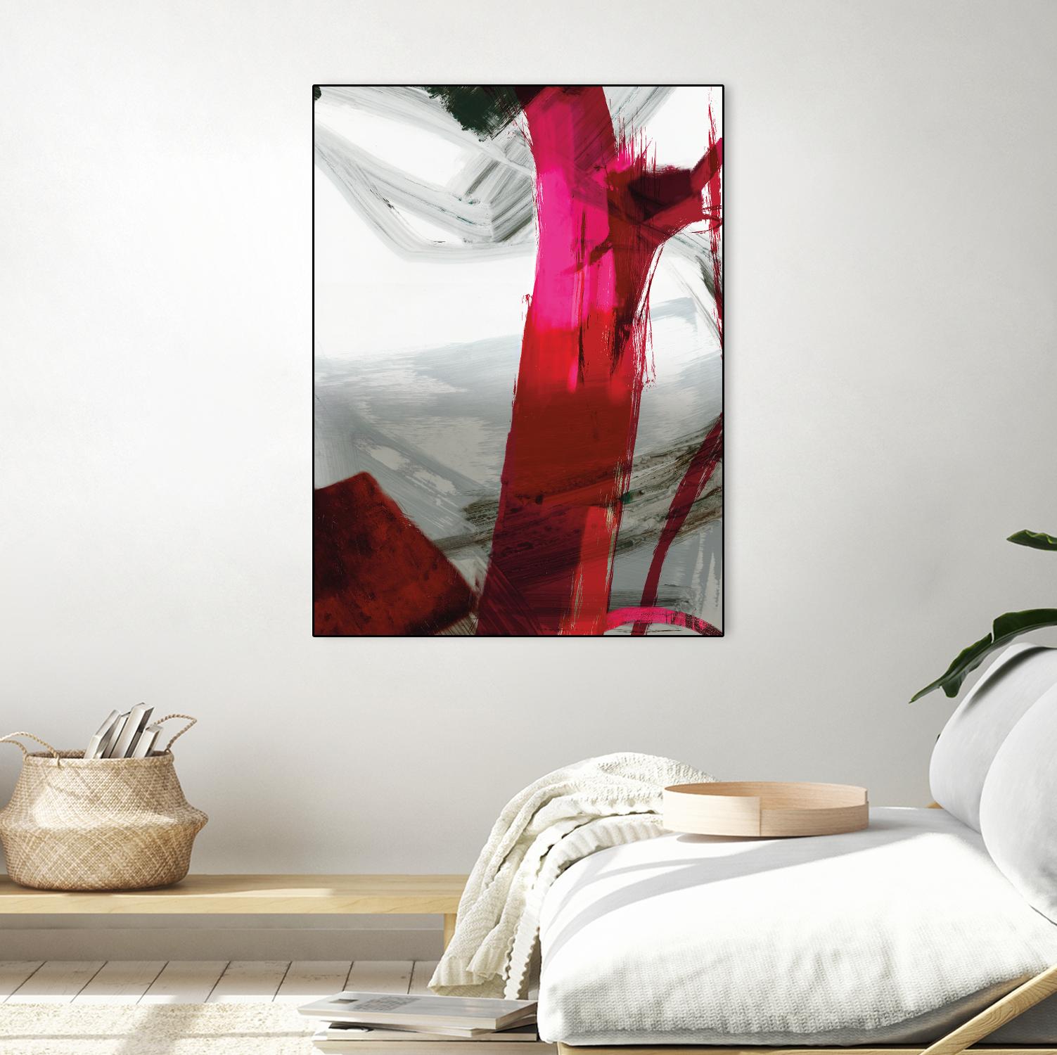 Fuschia I by PI Studio on GIANT ART - grey abstract