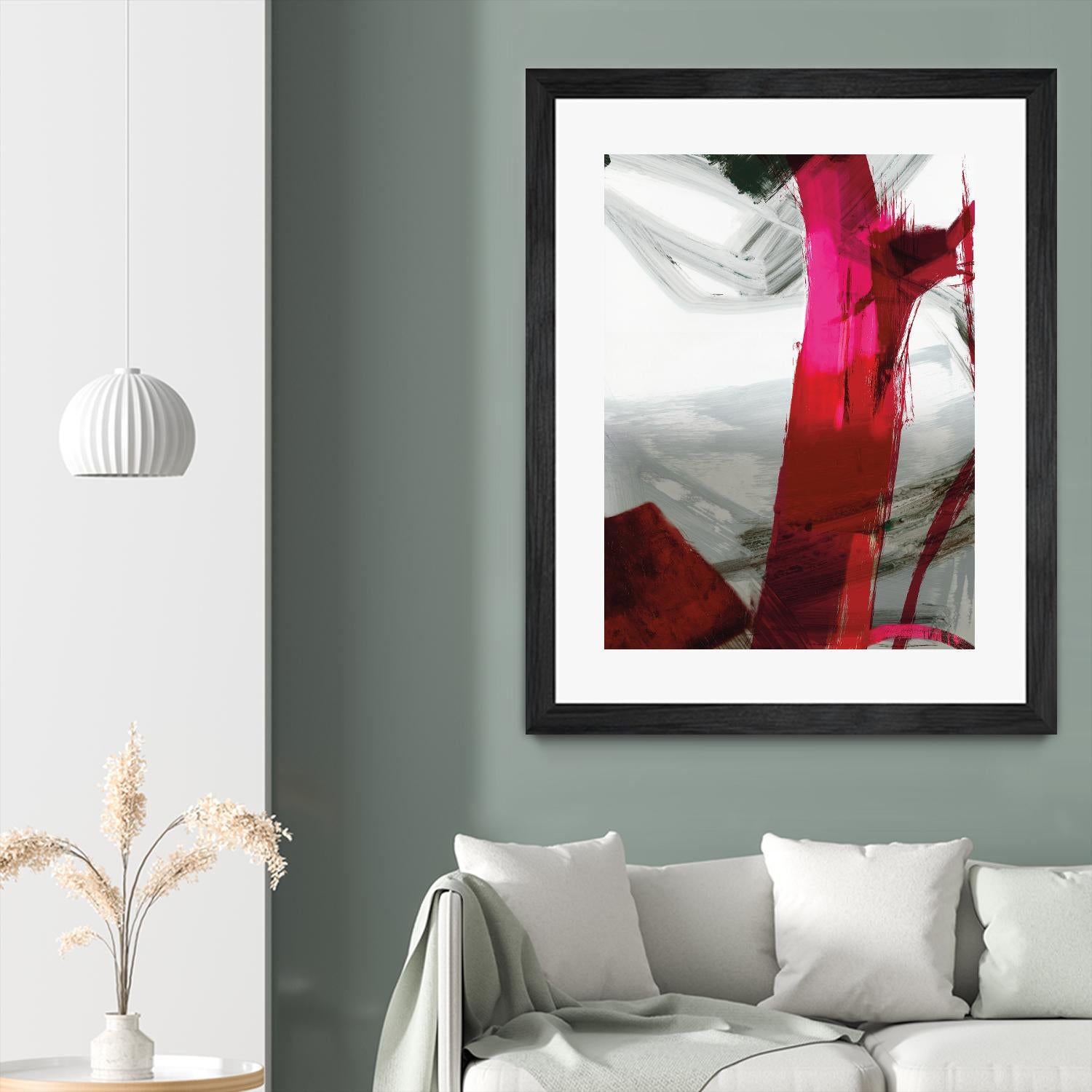 Fuschia I by PI Studio on GIANT ART - grey abstract