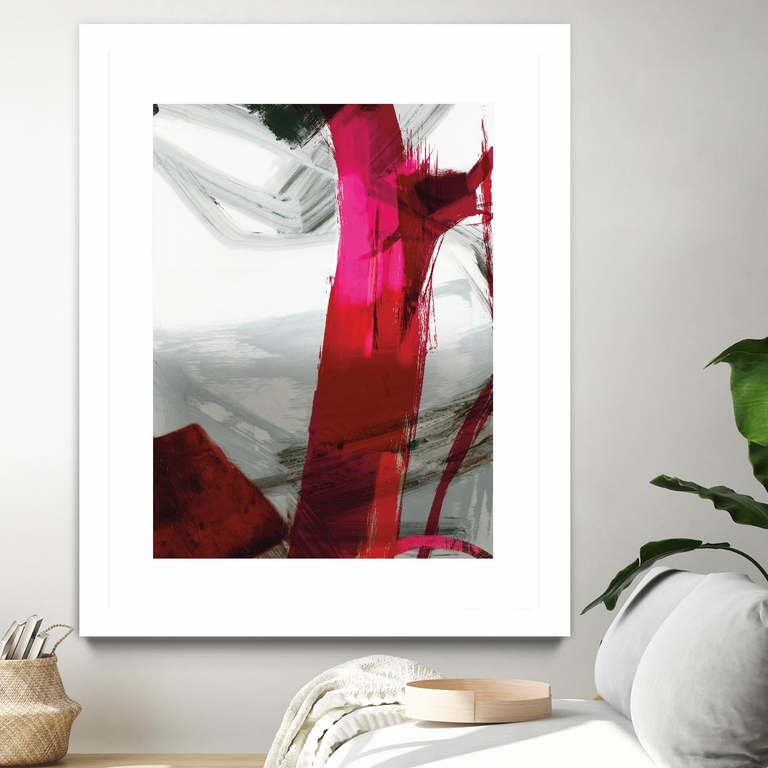 Fuschia I by PI Studio on GIANT ART - grey abstract