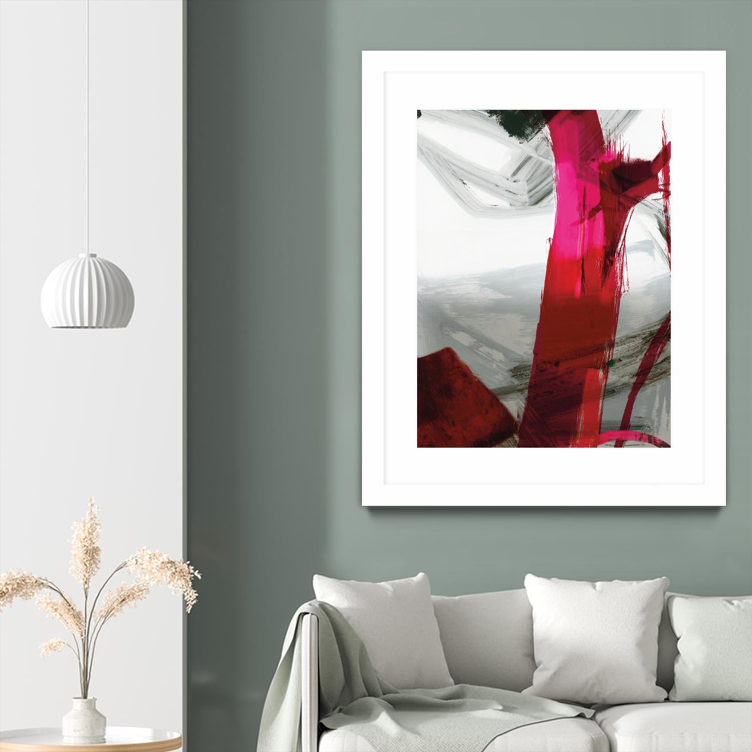 Fuschia I by PI Studio on GIANT ART - grey abstract