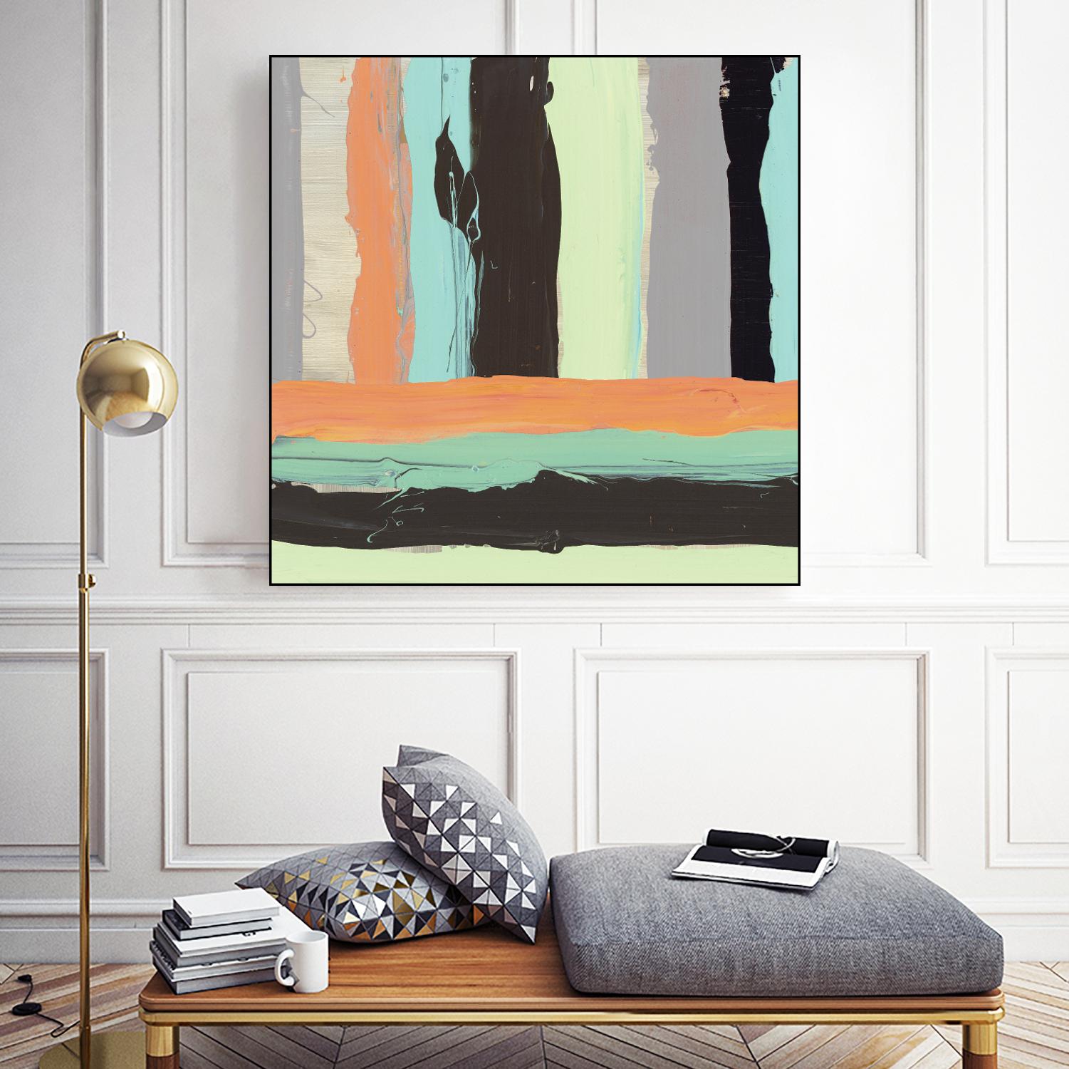 Alt Stripes I by PI Studio on GIANT ART - brown abstract