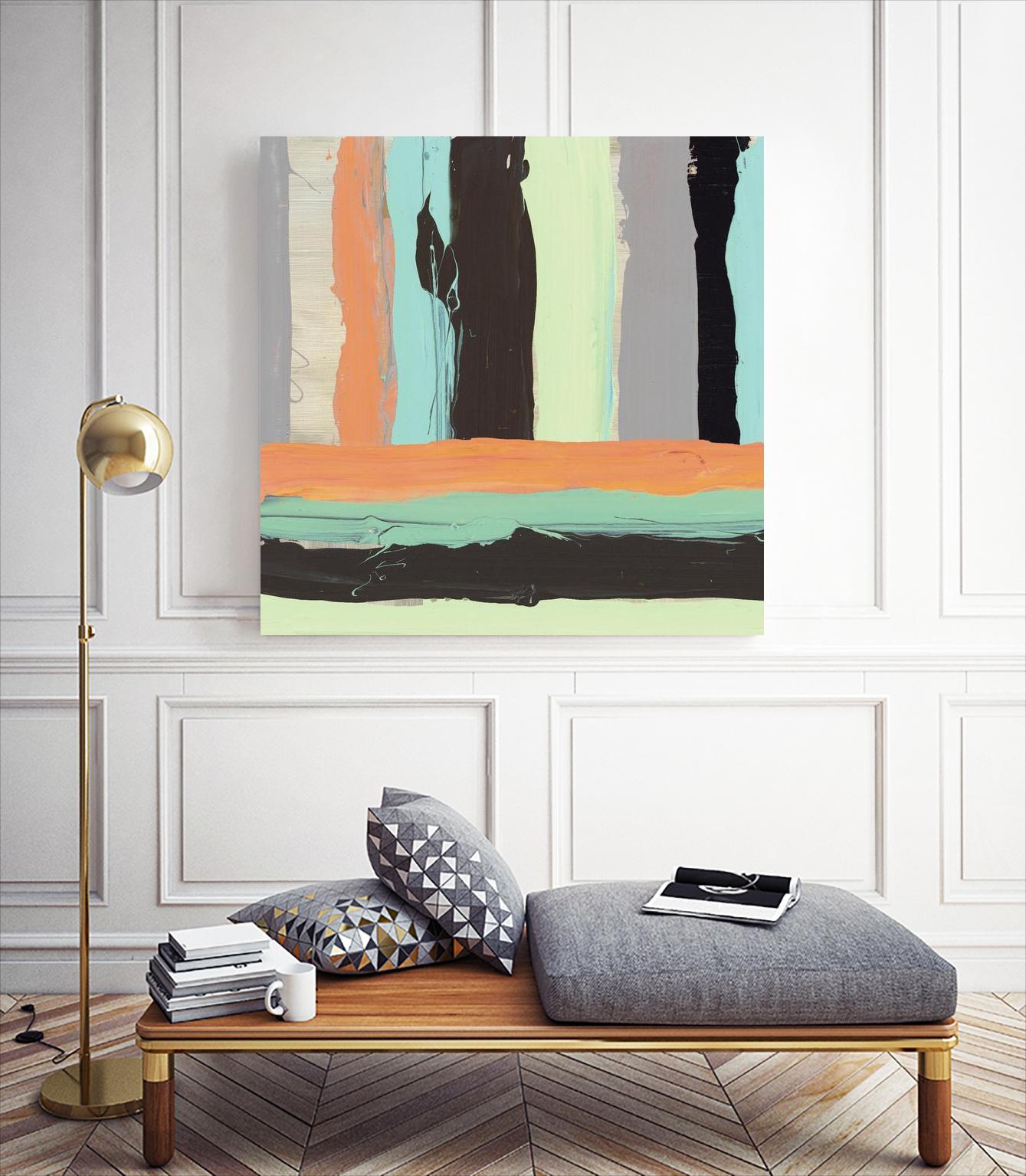 Alt Stripes I by PI Studio on GIANT ART - brown abstract