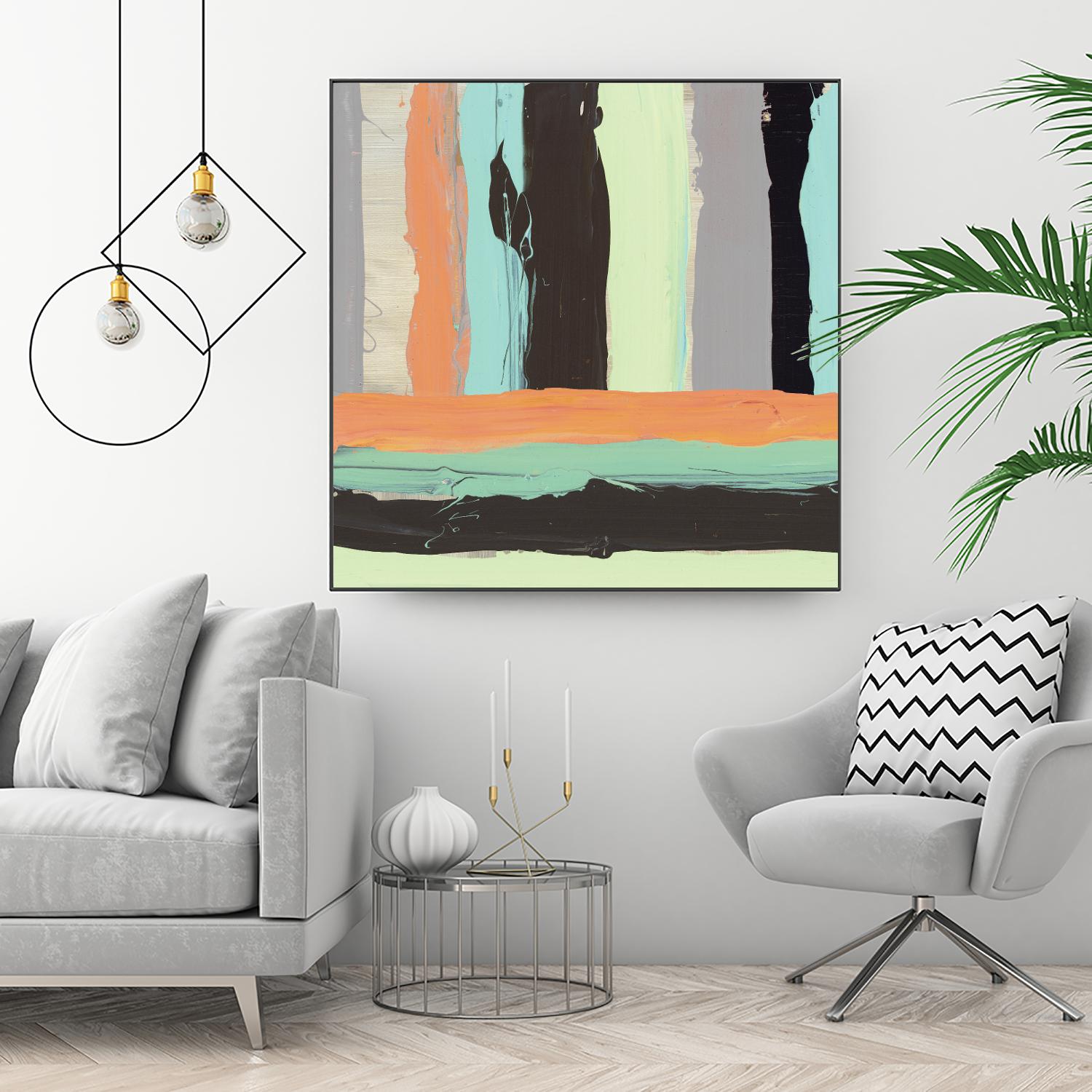 Alt Stripes I by PI Studio on GIANT ART - brown abstract