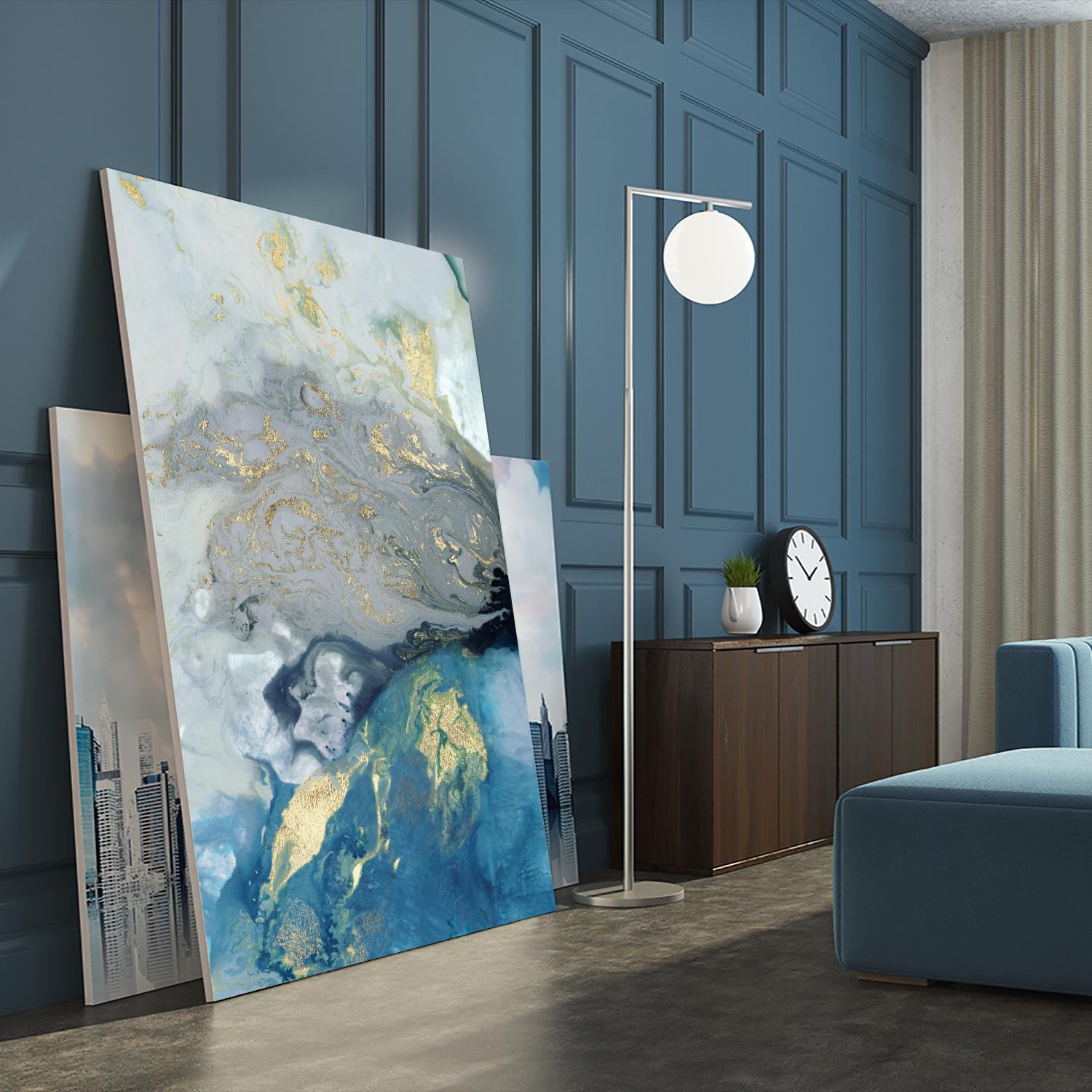 Ocean Splash I by PI Studio on GIANT ART - blue abstract