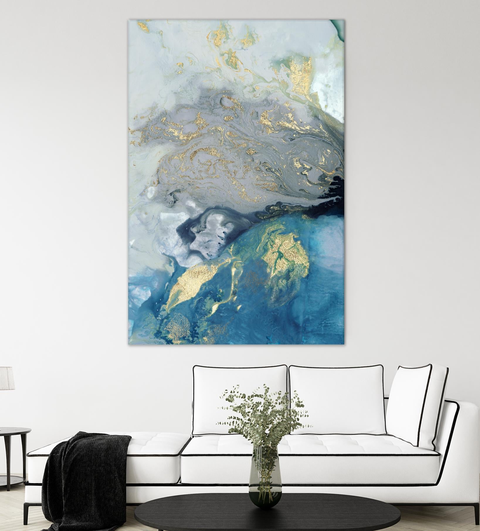 Ocean Splash I by PI Studio on GIANT ART - blue abstract