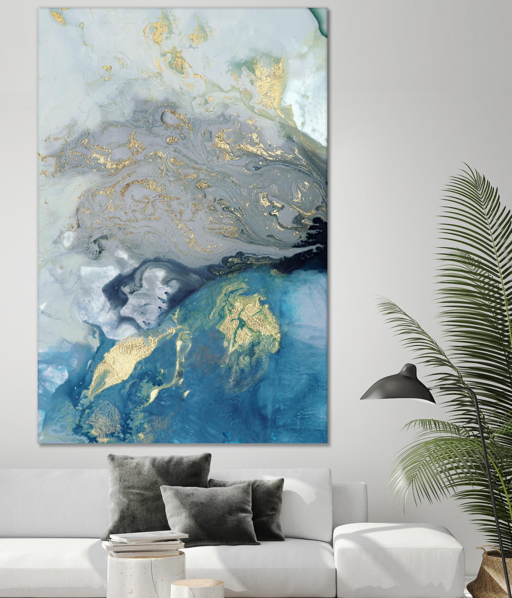 Ocean Splash I by PI Studio on GIANT ART - blue abstract