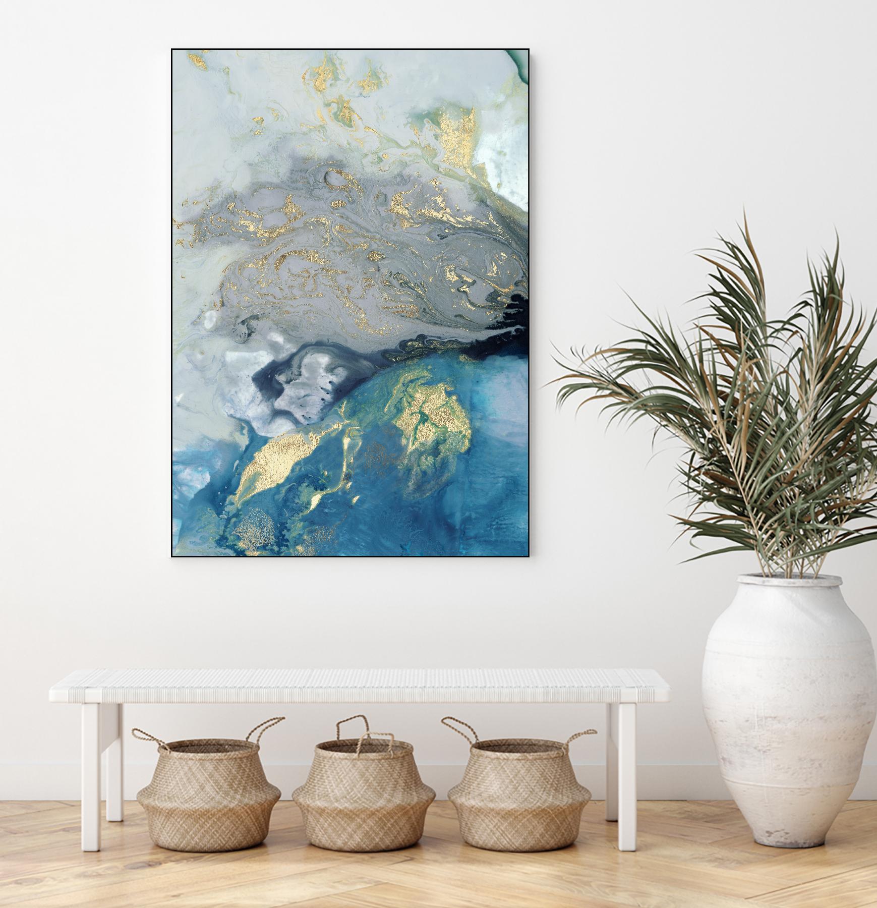 Ocean Splash I by PI Studio on GIANT ART - blue abstract