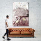Ocean Splash I Burgundy Version by PI Studio on GIANT ART - white abstract