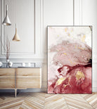 Ocean Splash I Crimson Version by PI Studio on GIANT ART - white abstract
