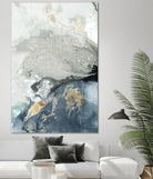 Ocean Splash I Indigo Version by PI Studio on GIANT ART - blue abstract