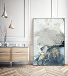 Ocean Splash I Indigo Version by PI Studio on GIANT ART - blue abstract