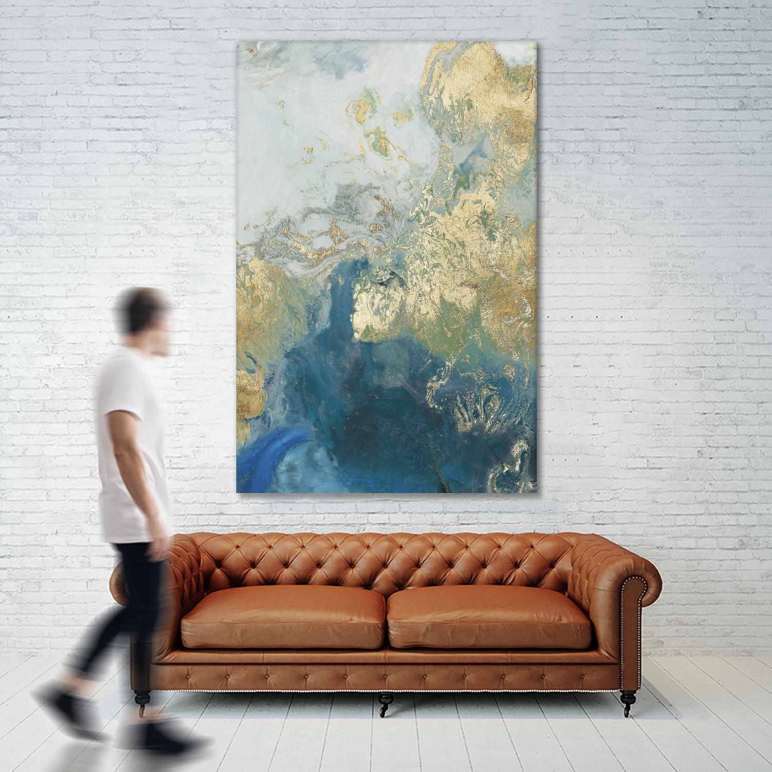 Ocean Splash II by PI Studio on GIANT ART - gold abstract