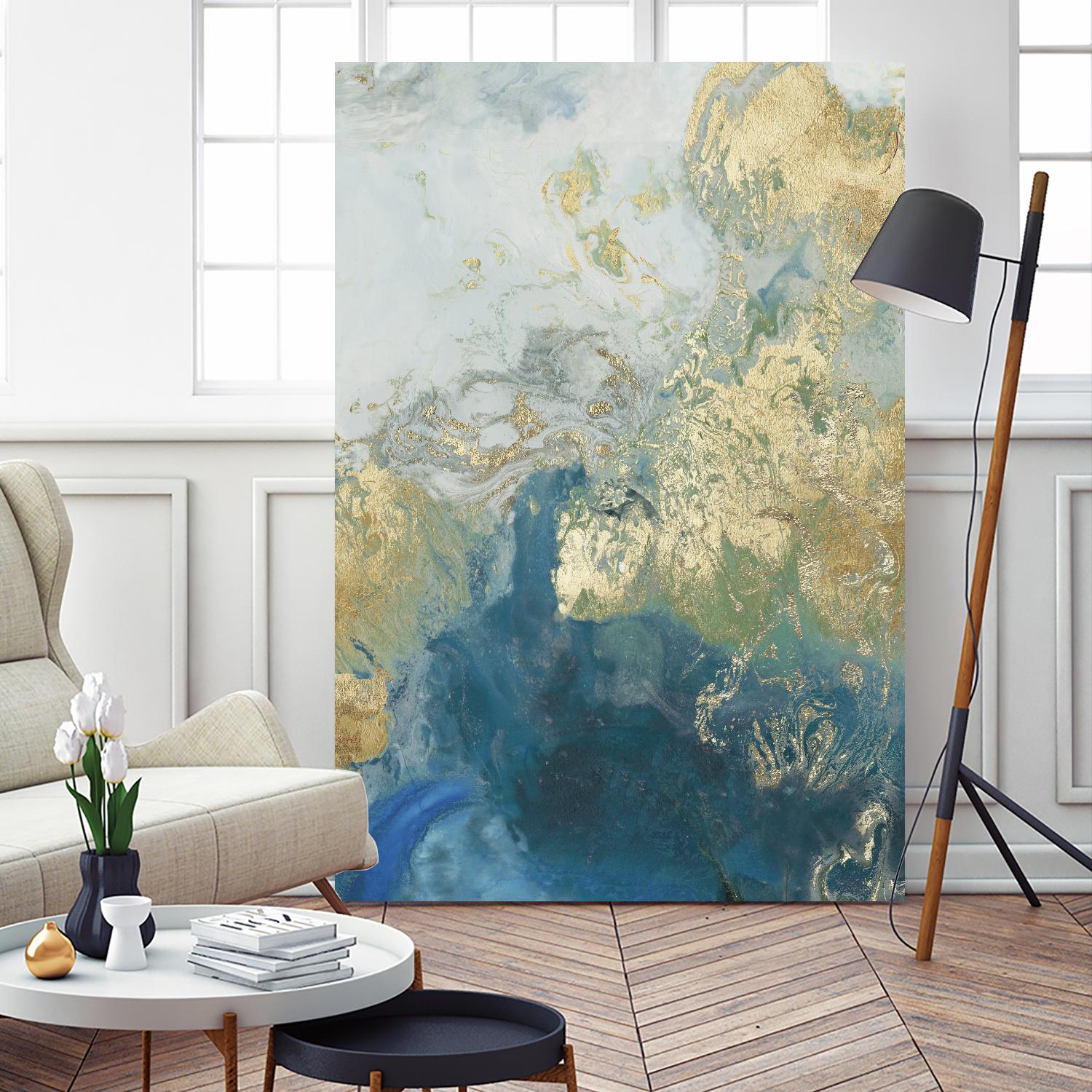 Ocean Splash II by PI Studio on GIANT ART - gold abstract