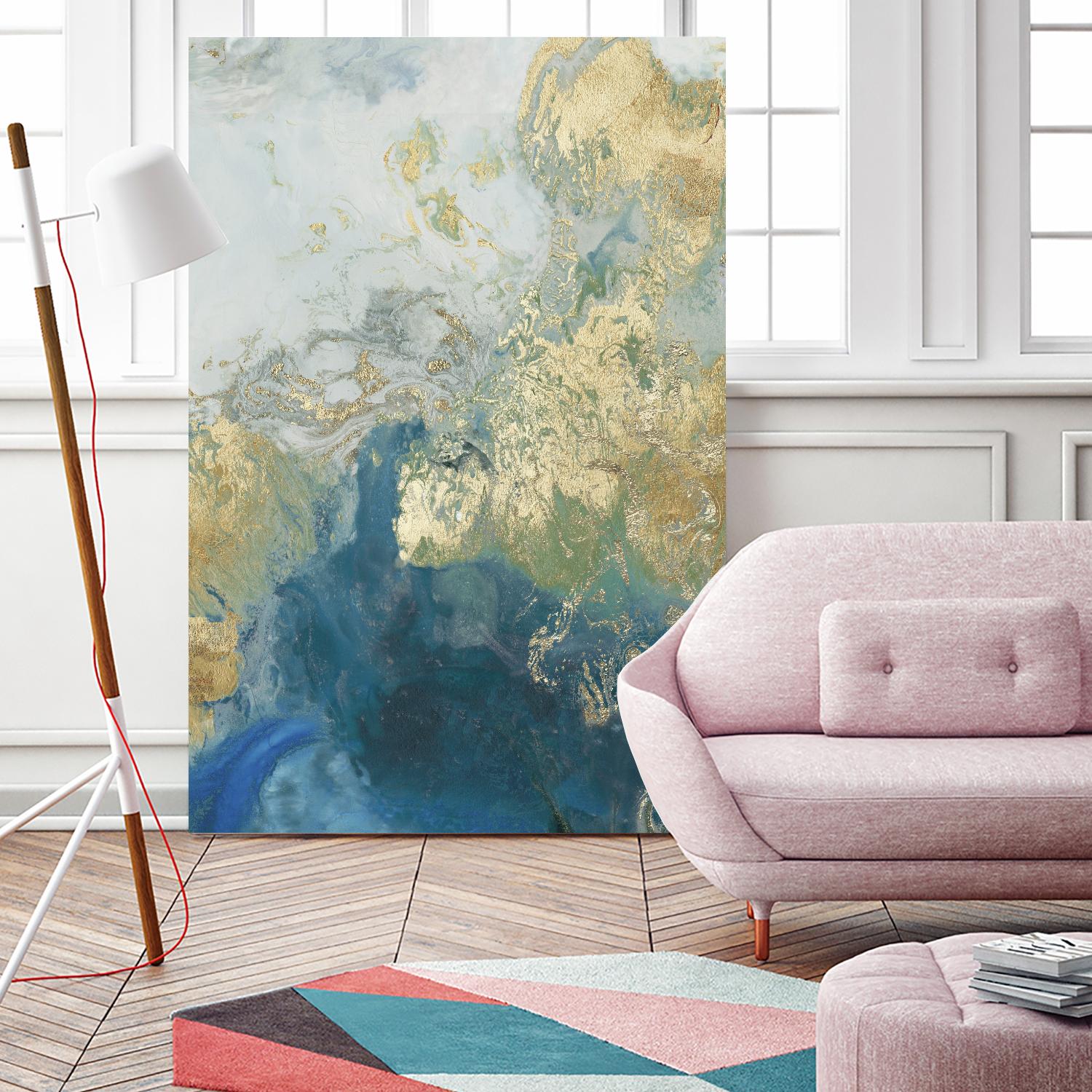 Ocean Splash II by PI Studio on GIANT ART - gold abstract