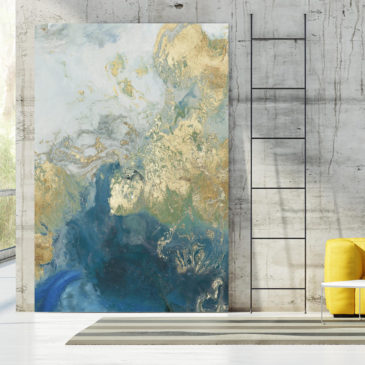 Ocean Splash II by PI Studio on GIANT ART - gold abstract