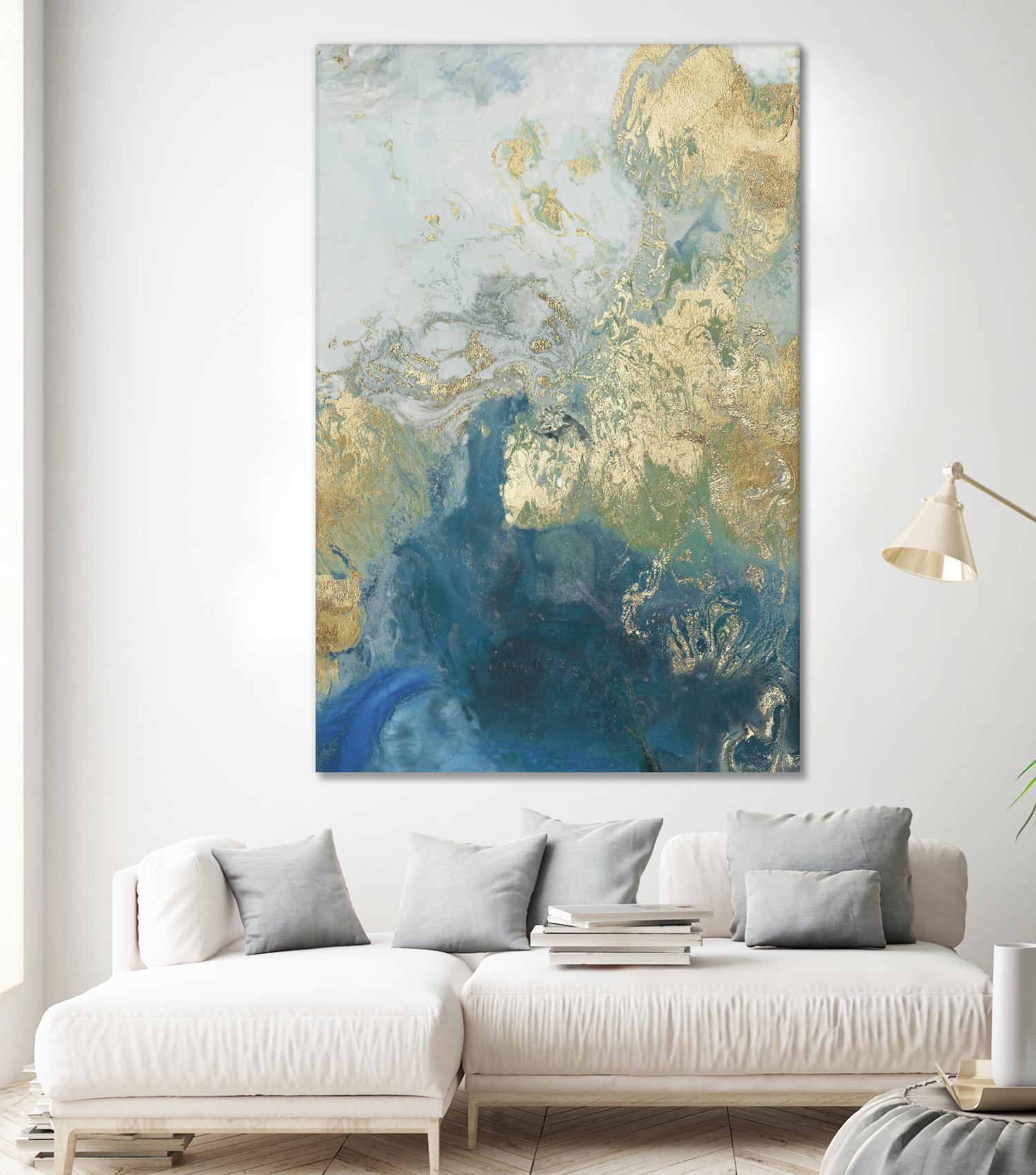 Ocean Splash II by PI Studio on GIANT ART - gold abstract