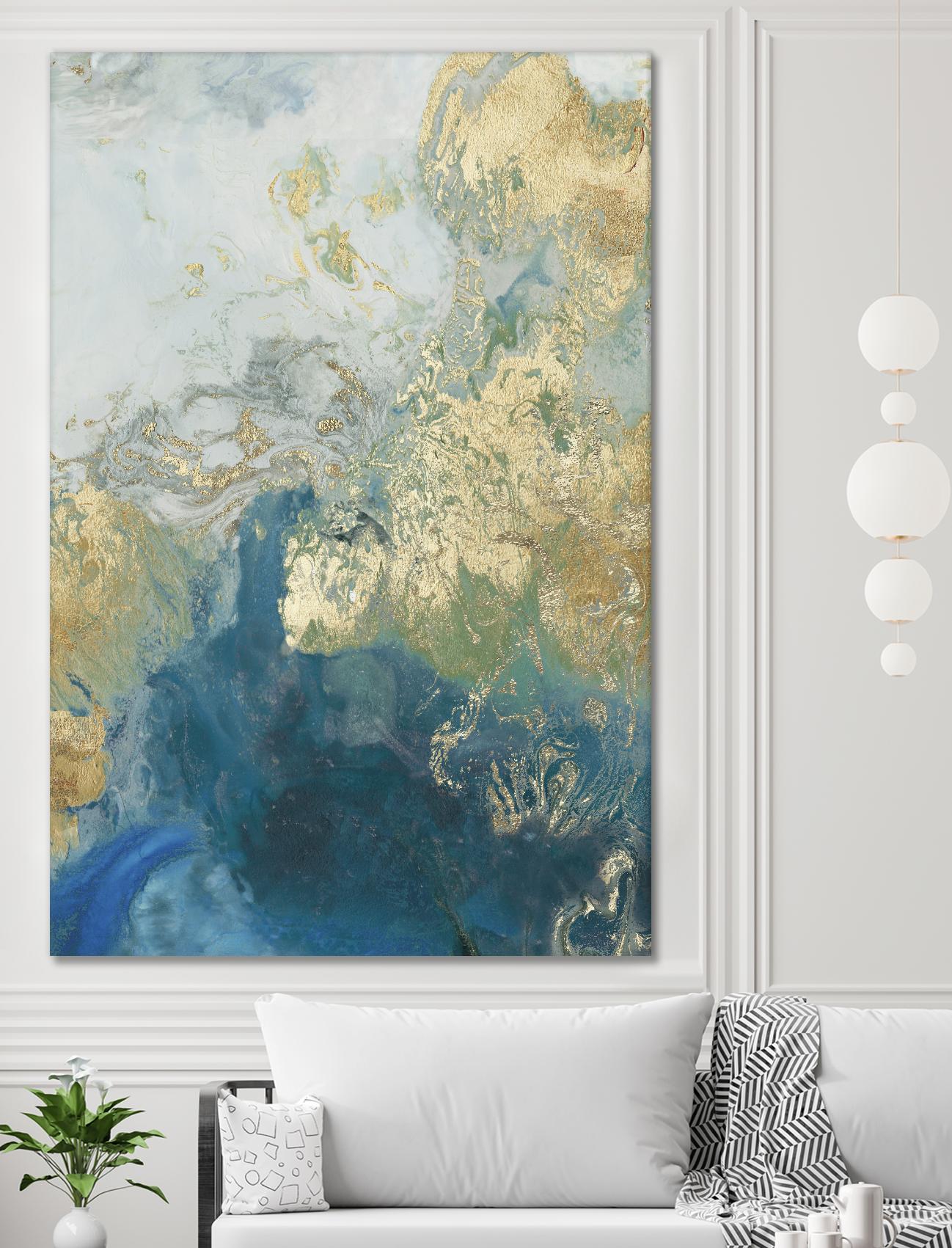 Ocean Splash II by PI Studio on GIANT ART - gold abstract