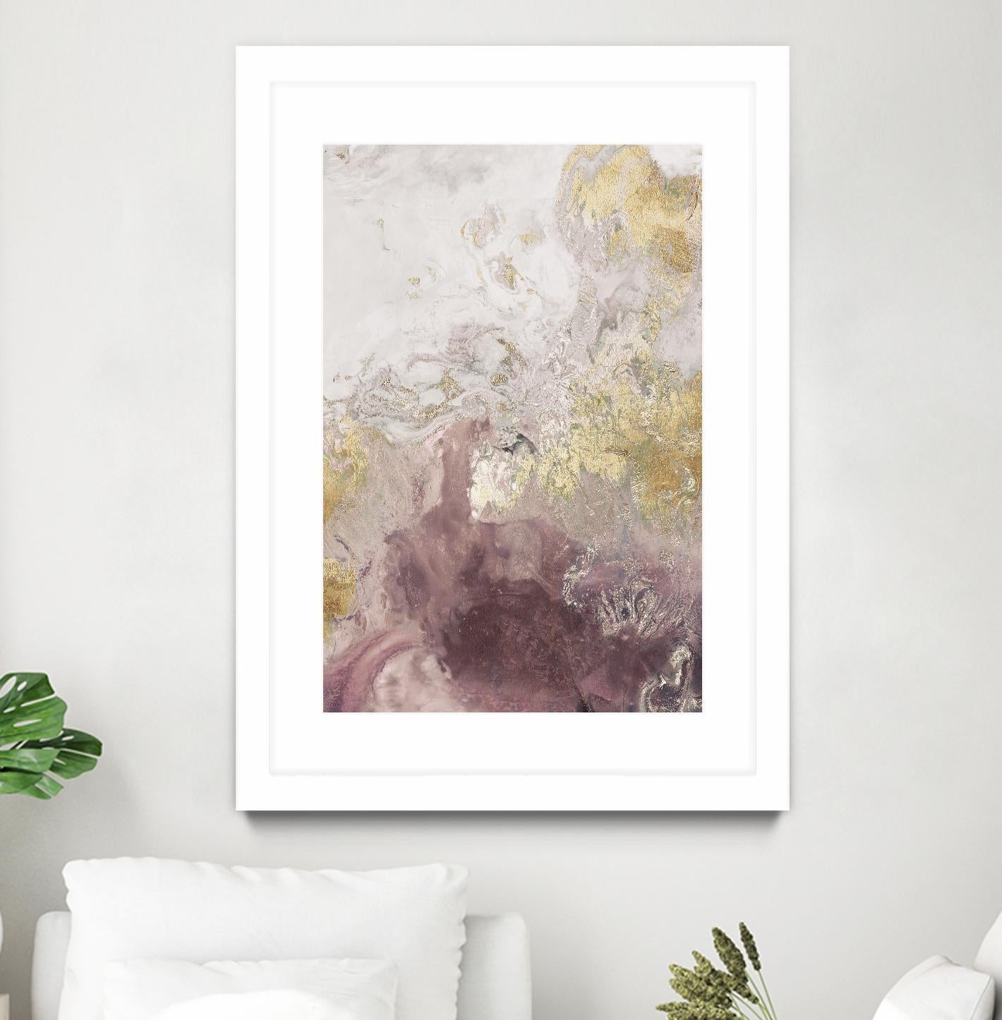 Ocean Splash II Burgundy Version by PI Studio on GIANT ART - gold abstract