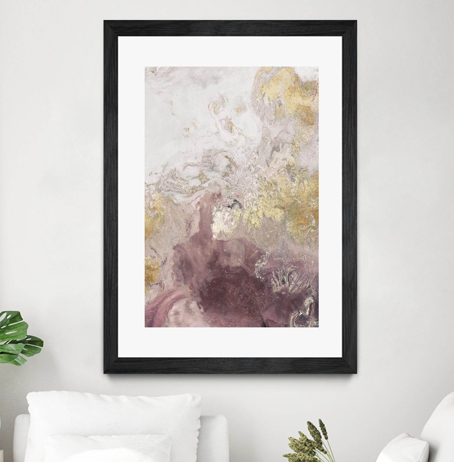 Ocean Splash II Burgundy Version by PI Studio on GIANT ART - gold abstract