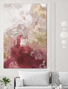 Ocean Splash II Crimson Version by PI Studio on GIANT ART - gold abstract