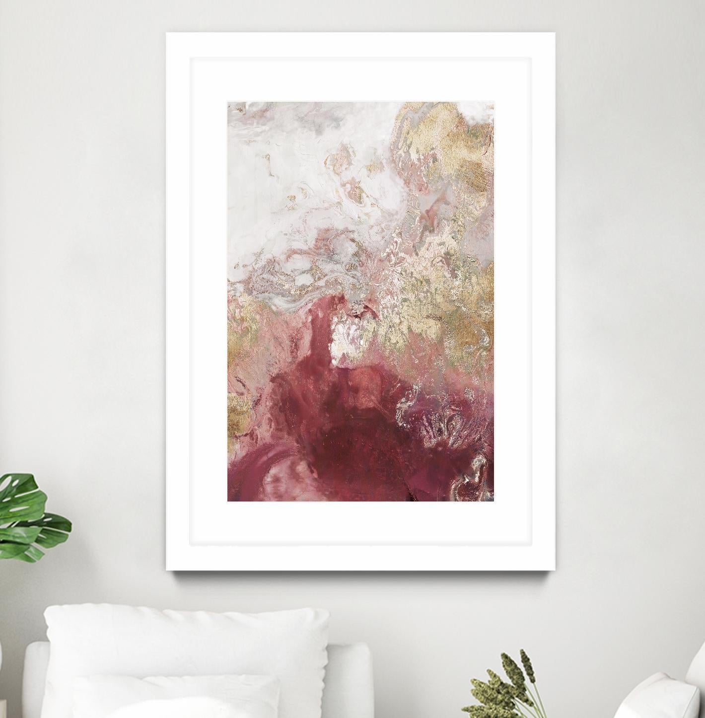 Ocean Splash II Crimson Version by PI Studio on GIANT ART - gold abstract