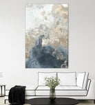 Ocean Splash II Indigo Version by PI Studio on GIANT ART - gold abstract