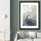 Ocean Splash II Indigo Version by PI Studio on GIANT ART - gold abstract