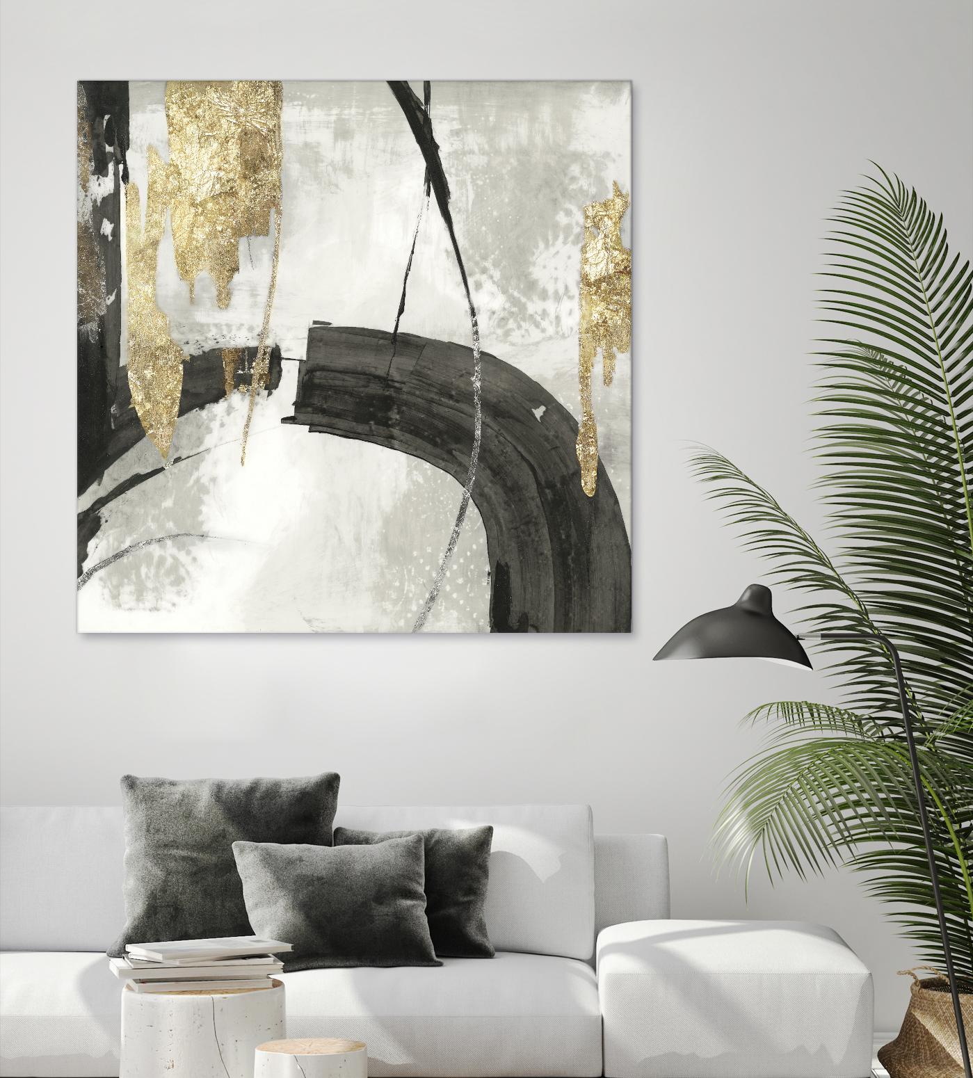 Black Ink I Gold Version by PI Studio on GIANT ART - black abstract