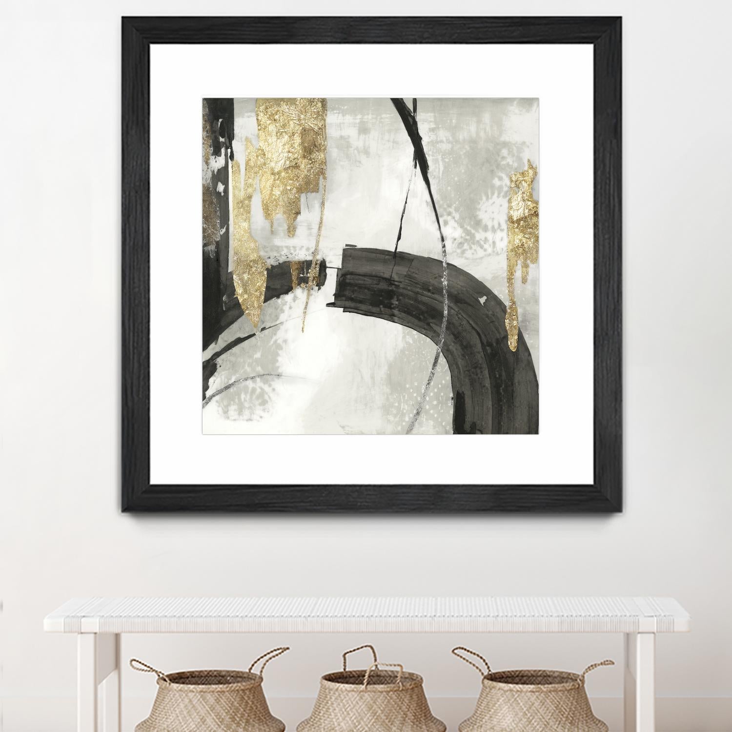 Black Ink I Gold Version by PI Studio on GIANT ART - black abstract