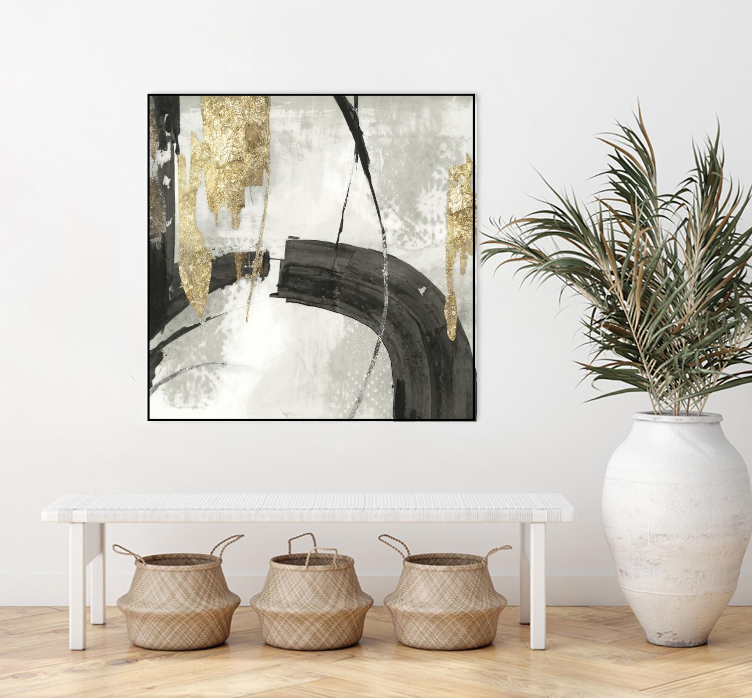 Black Ink I Gold Version by PI Studio on GIANT ART - black abstract