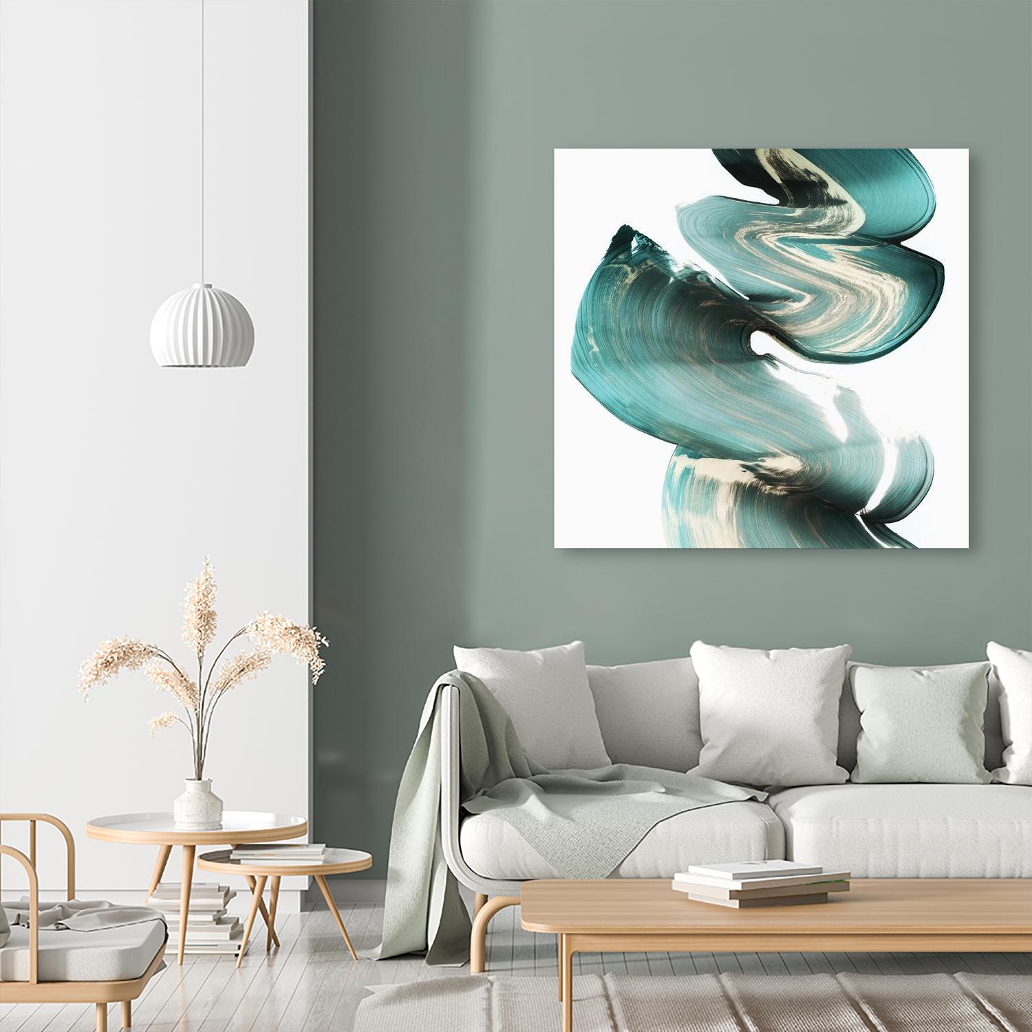 Swirl I by PI Studio on GIANT ART - white abstract