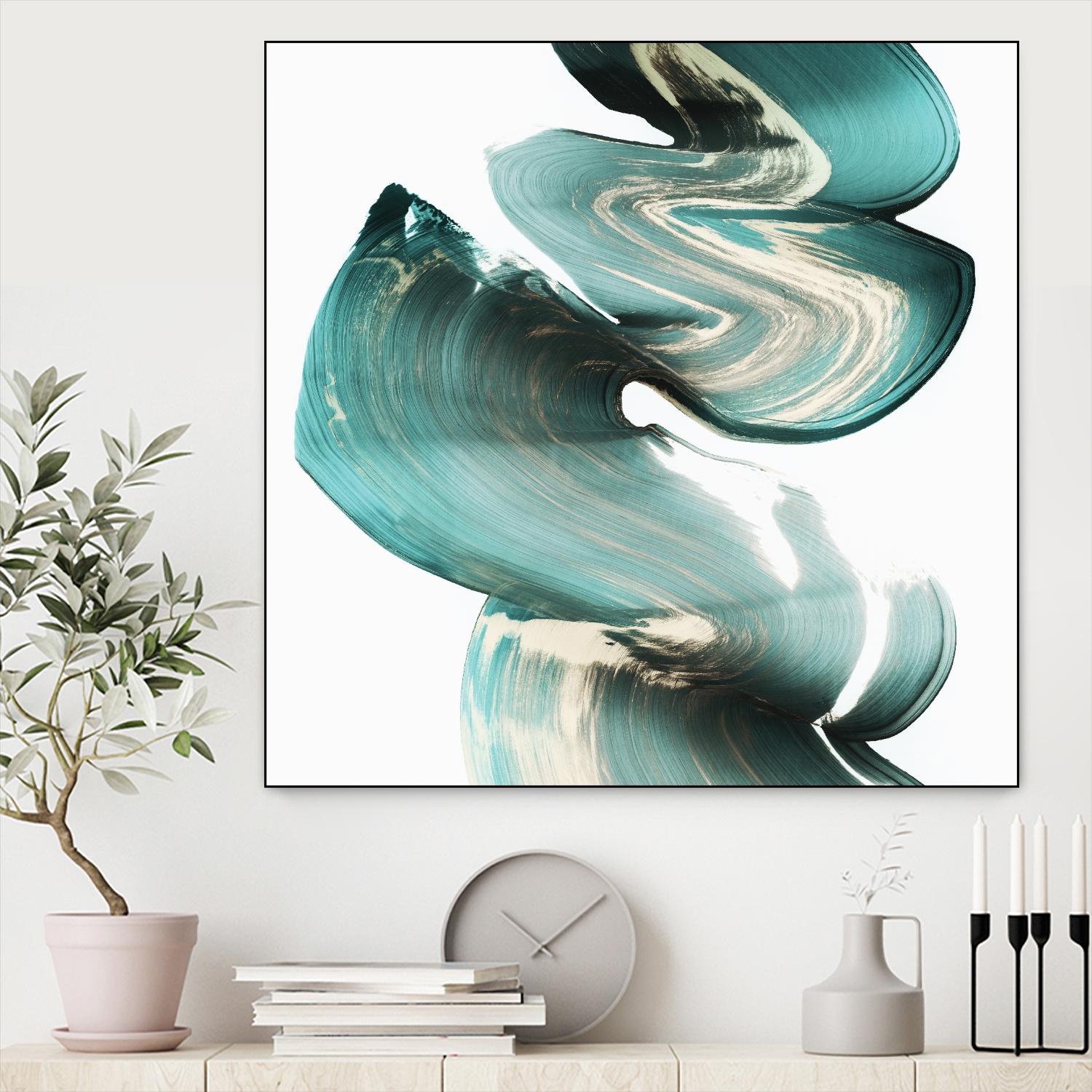 Swirl I by PI Studio on GIANT ART - white abstract