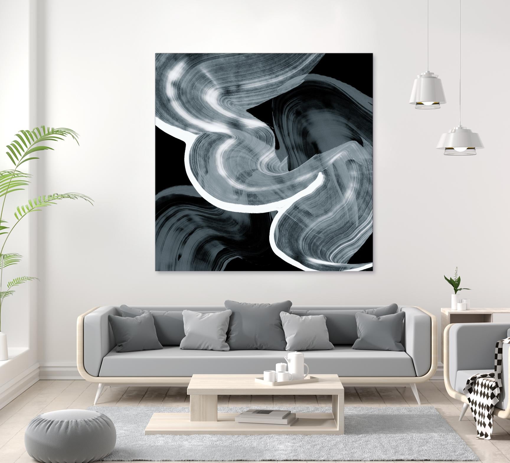 Swirl III by PI Studio on GIANT ART - white abstract