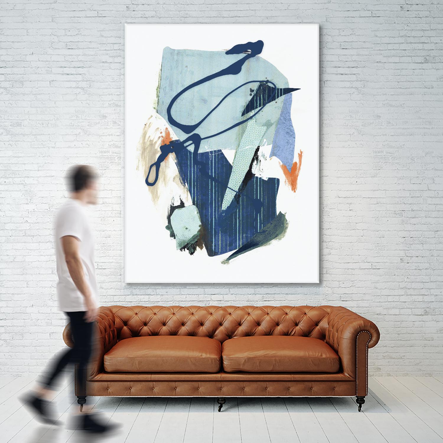 Collage I by PI Studio on GIANT ART - cyan abstract