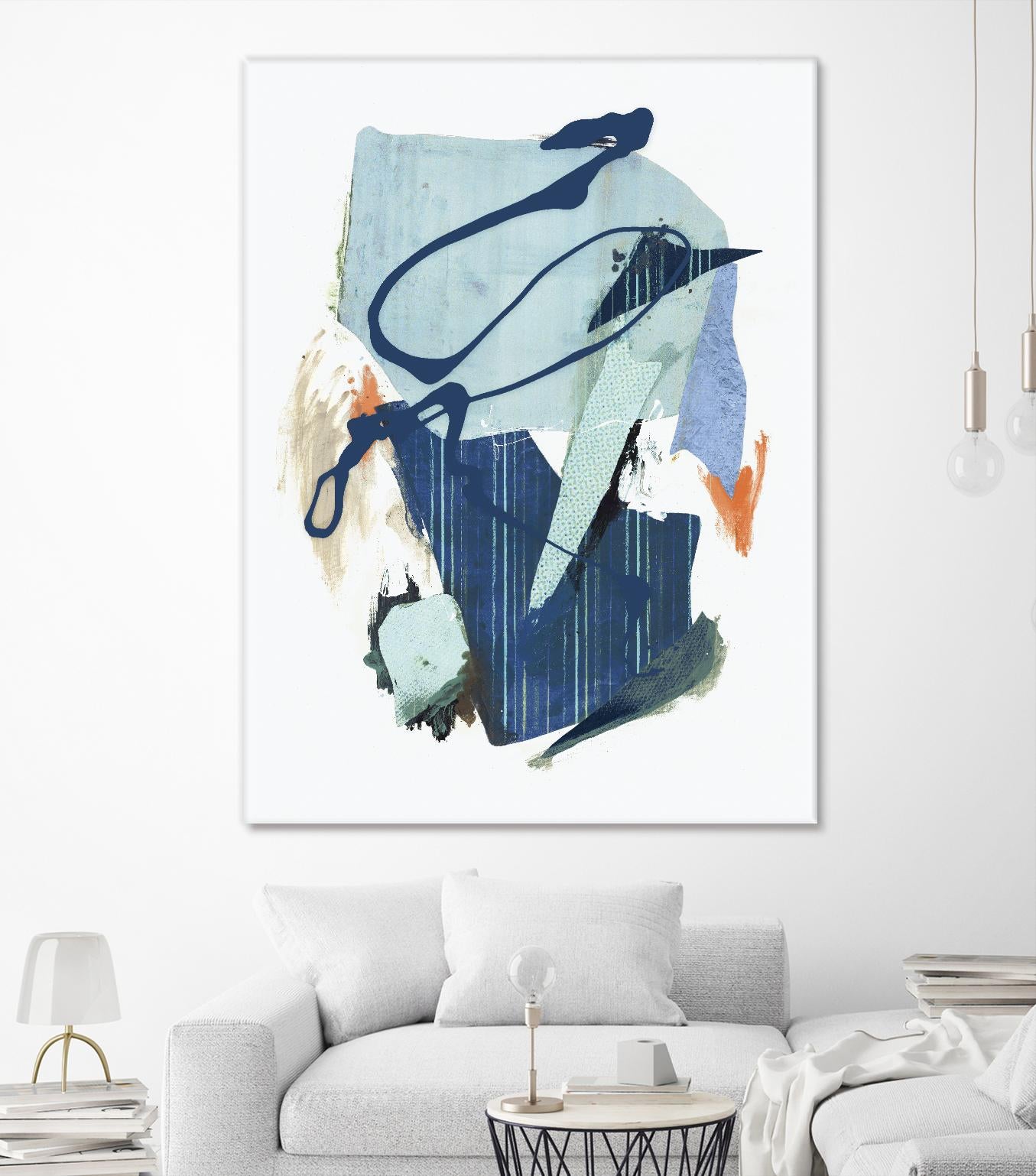 Collage I by PI Studio on GIANT ART - cyan abstract