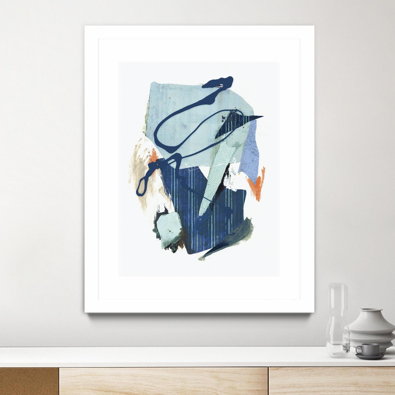 Collage I by PI Studio on GIANT ART - cyan abstract