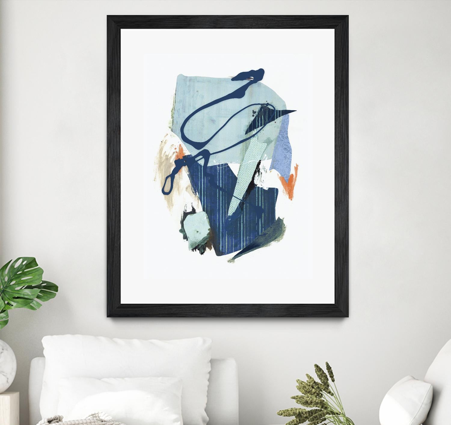 Collage I by PI Studio on GIANT ART - cyan abstract