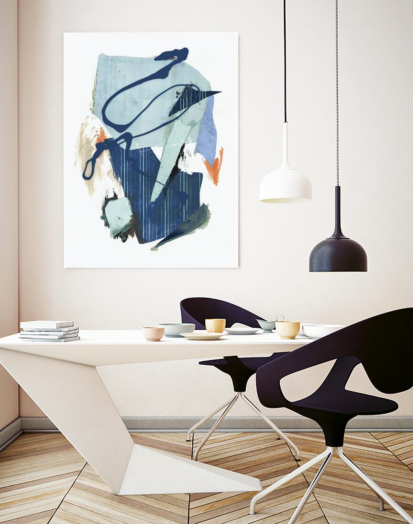 Collage I by PI Studio on GIANT ART - cyan abstract