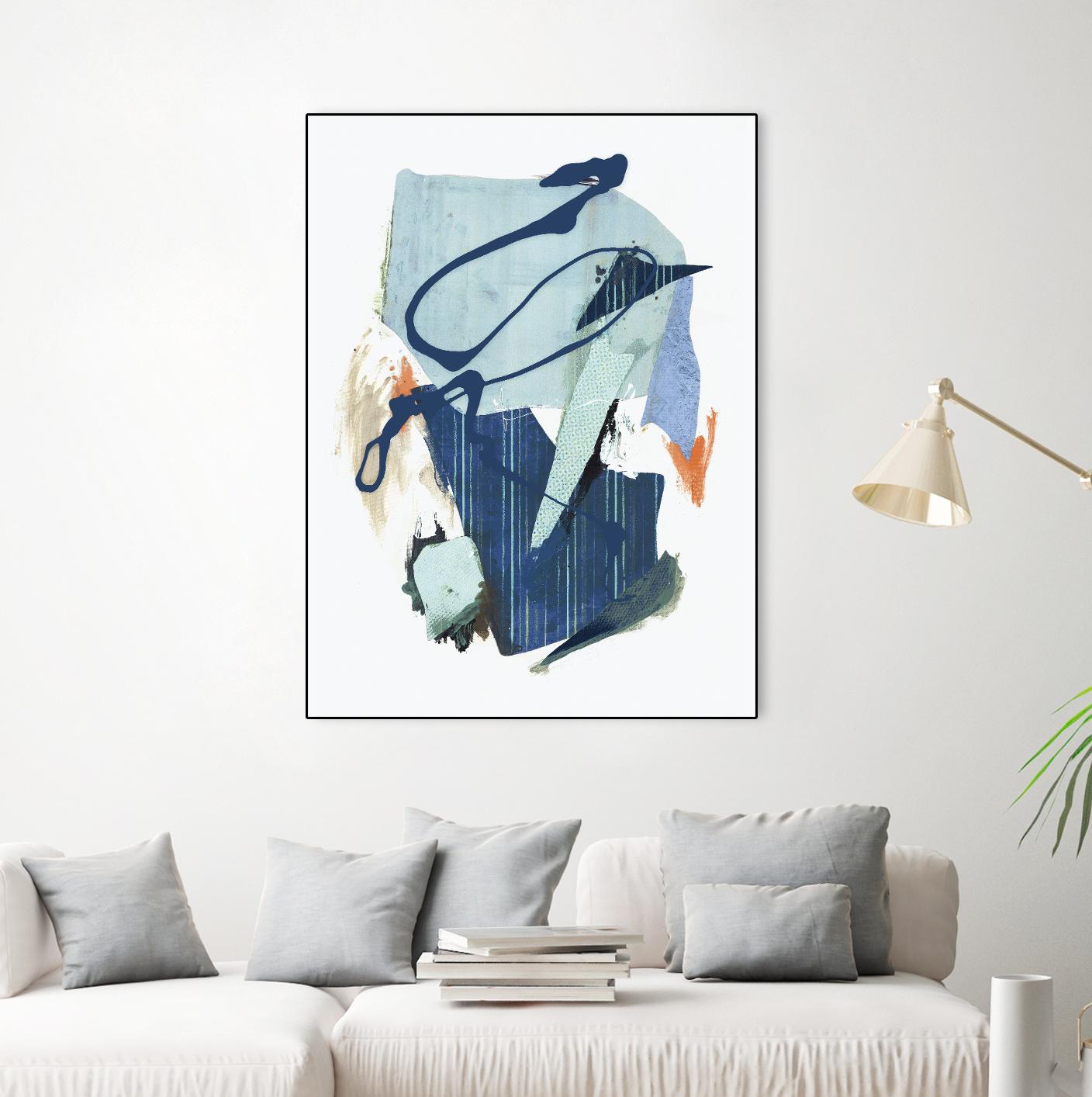 Collage I by PI Studio on GIANT ART - cyan abstract