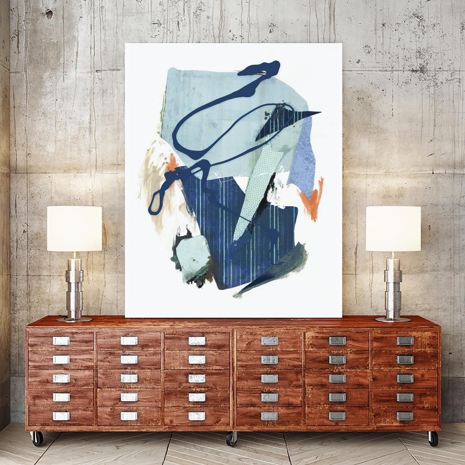 Collage I by PI Studio on GIANT ART - cyan abstract