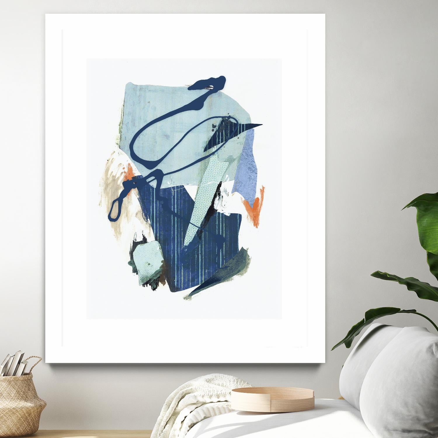 Collage I by PI Studio on GIANT ART - cyan abstract