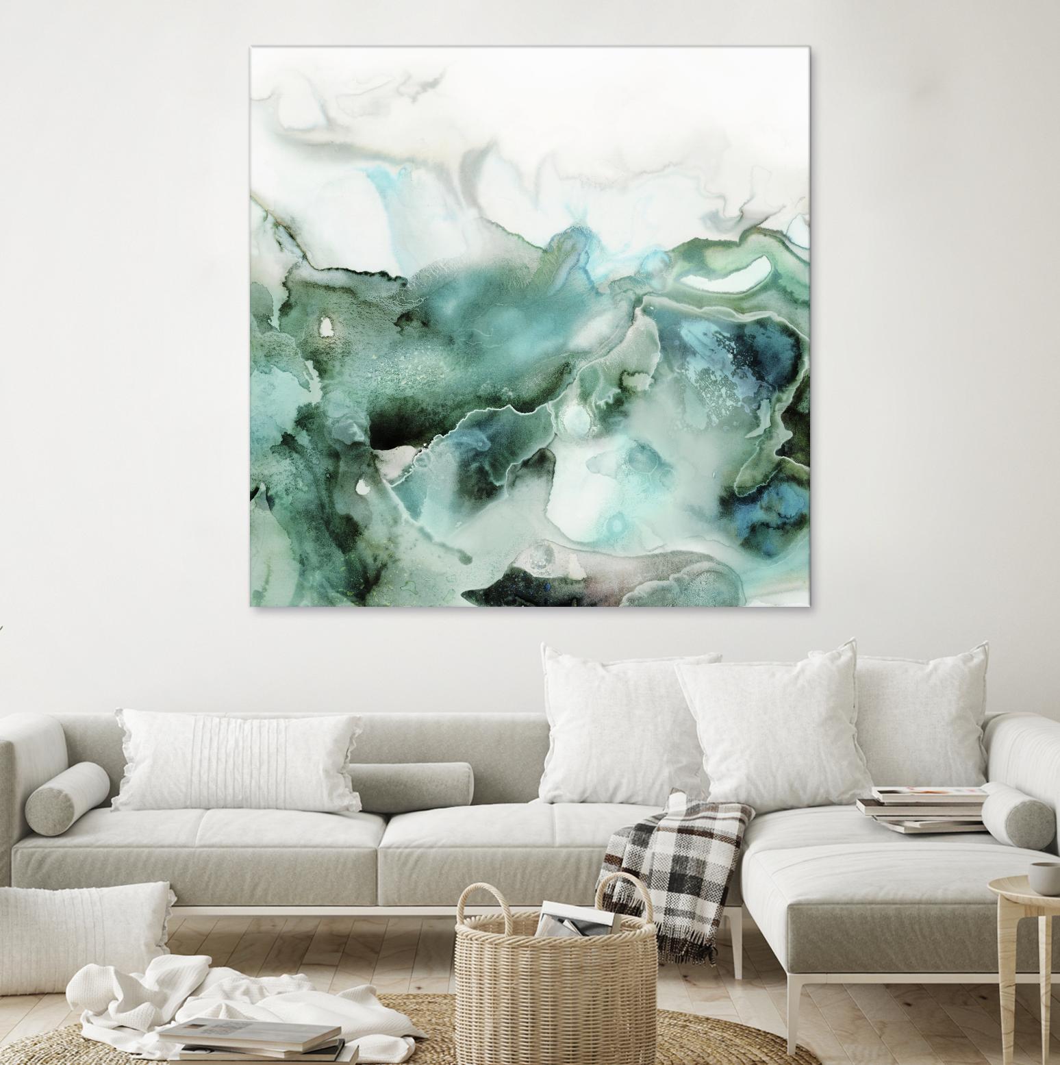 Mint Bubbles I by PI Studio on GIANT ART - white abstract