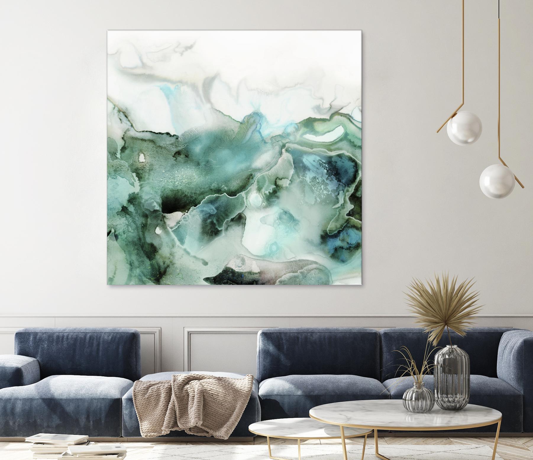 Mint Bubbles I by PI Studio on GIANT ART - white abstract