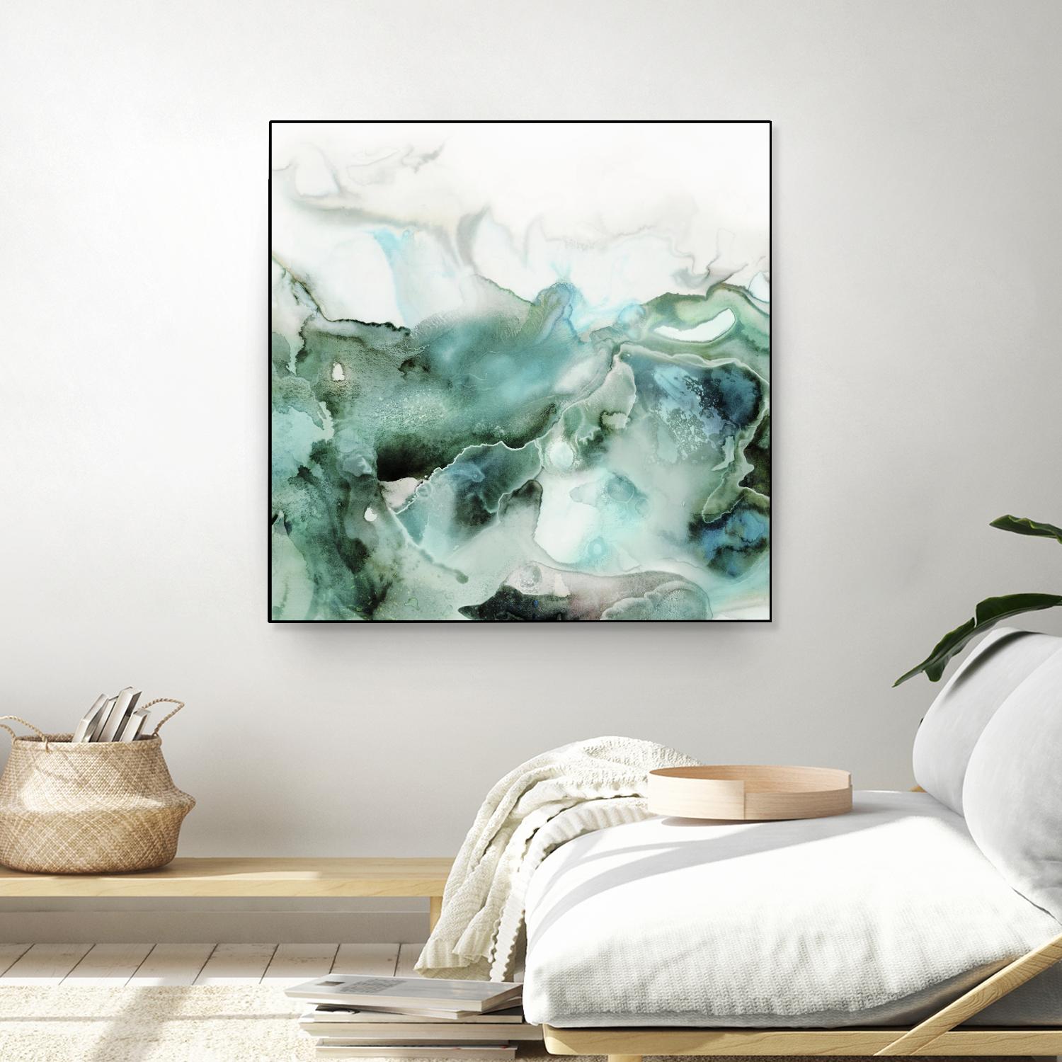 Mint Bubbles I by PI Studio on GIANT ART - white abstract
