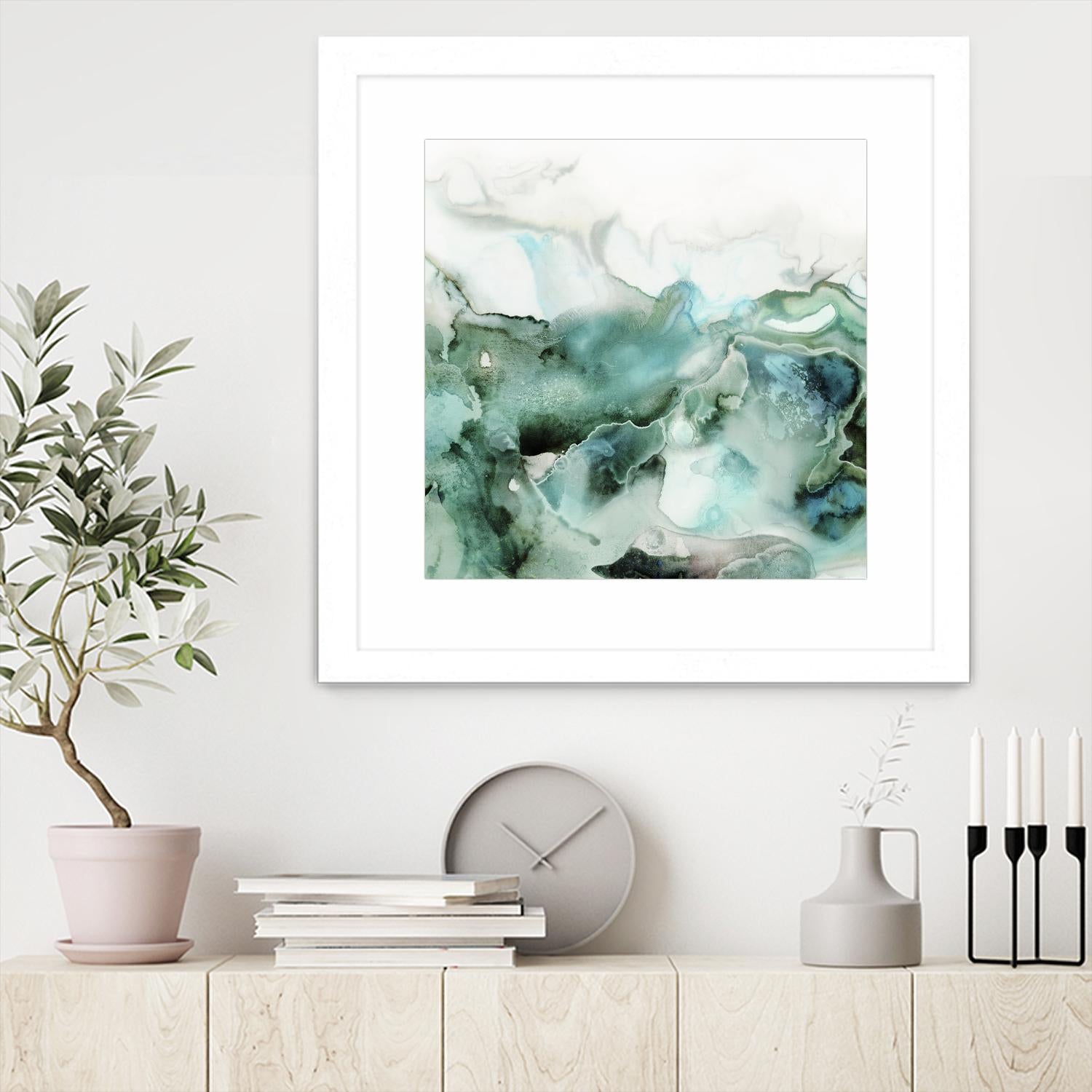 Mint Bubbles I by PI Studio on GIANT ART - white abstract