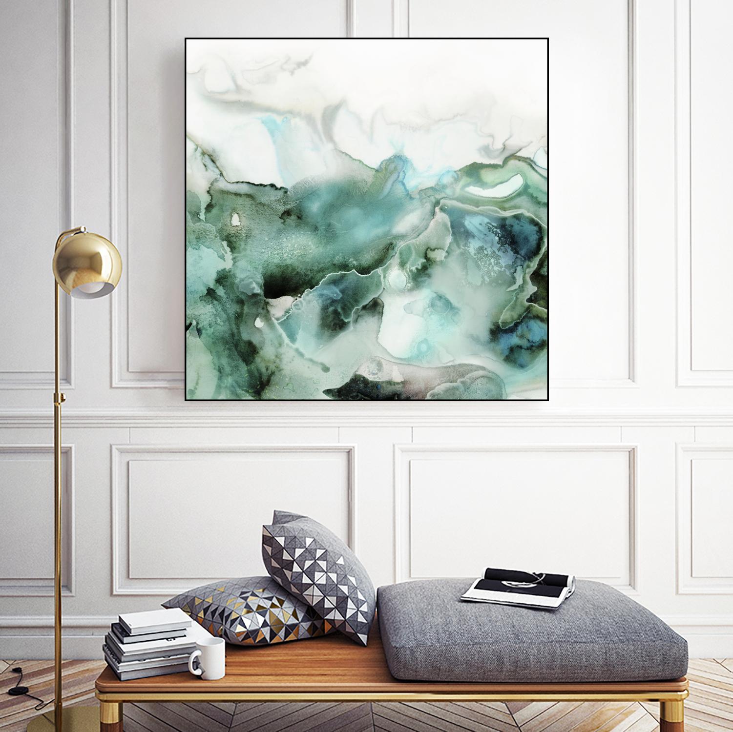 Mint Bubbles I by PI Studio on GIANT ART - white abstract