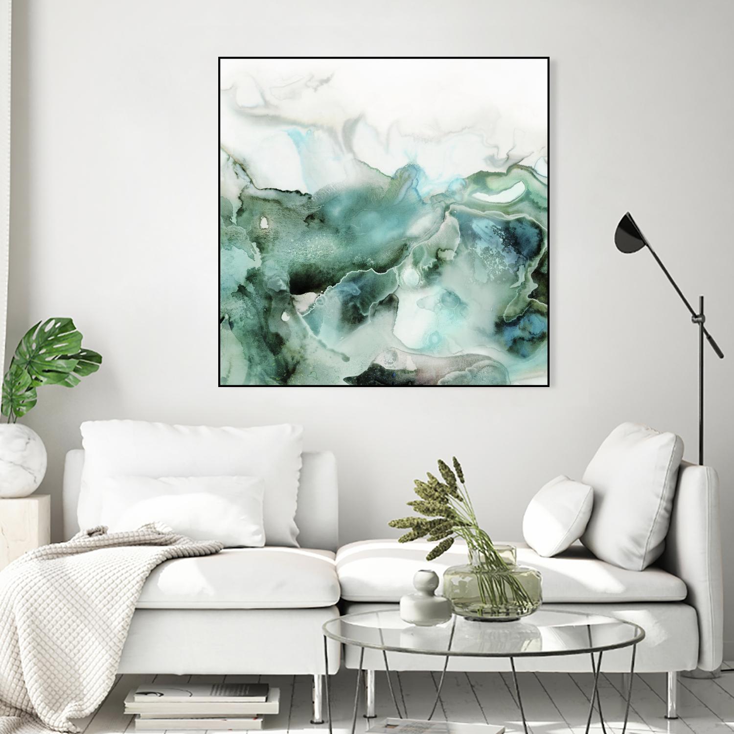 Mint Bubbles I by PI Studio on GIANT ART - white abstract