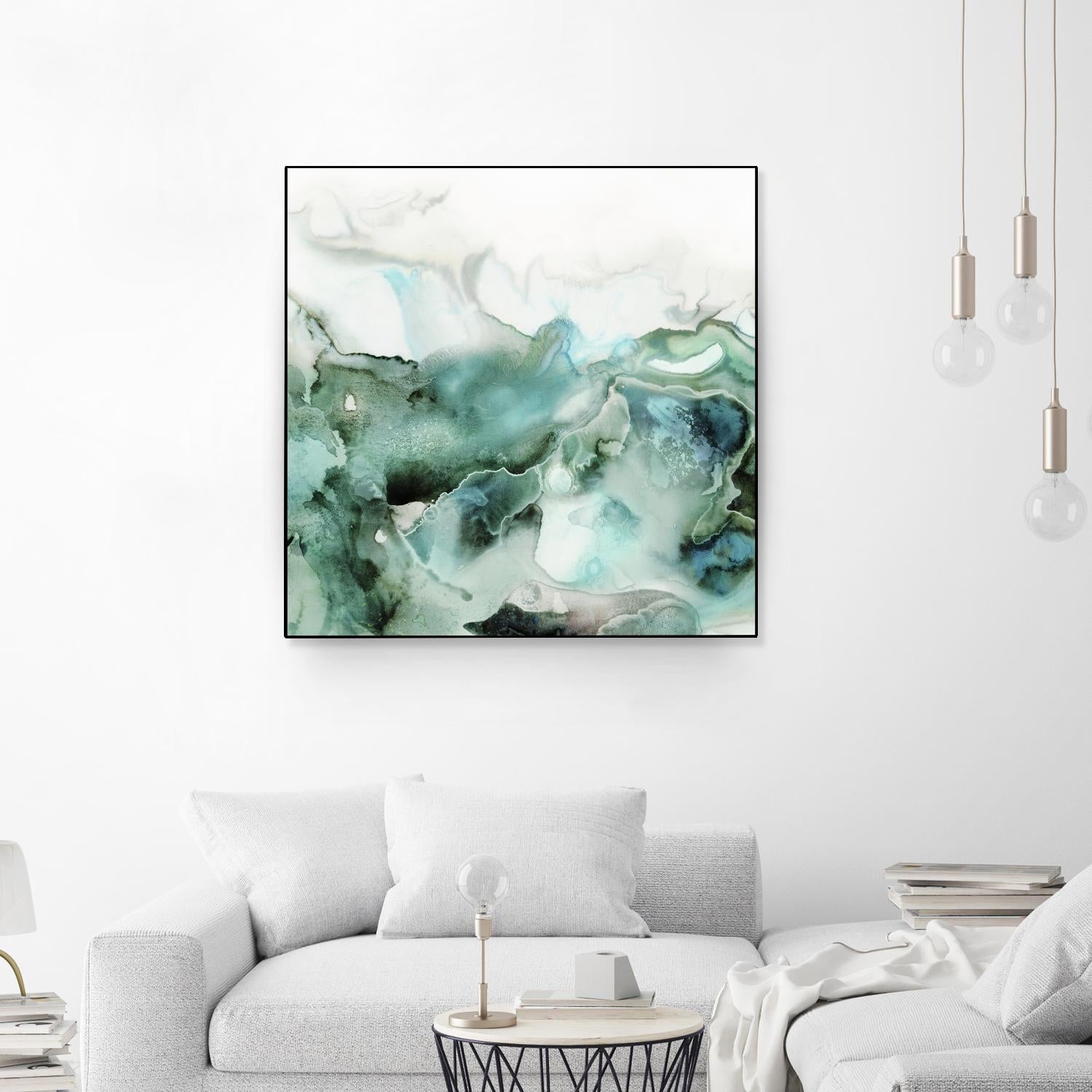 Mint Bubbles I by PI Studio on GIANT ART - white abstract